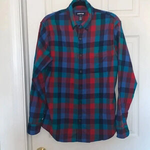 Lands’ End flannel button up shirt